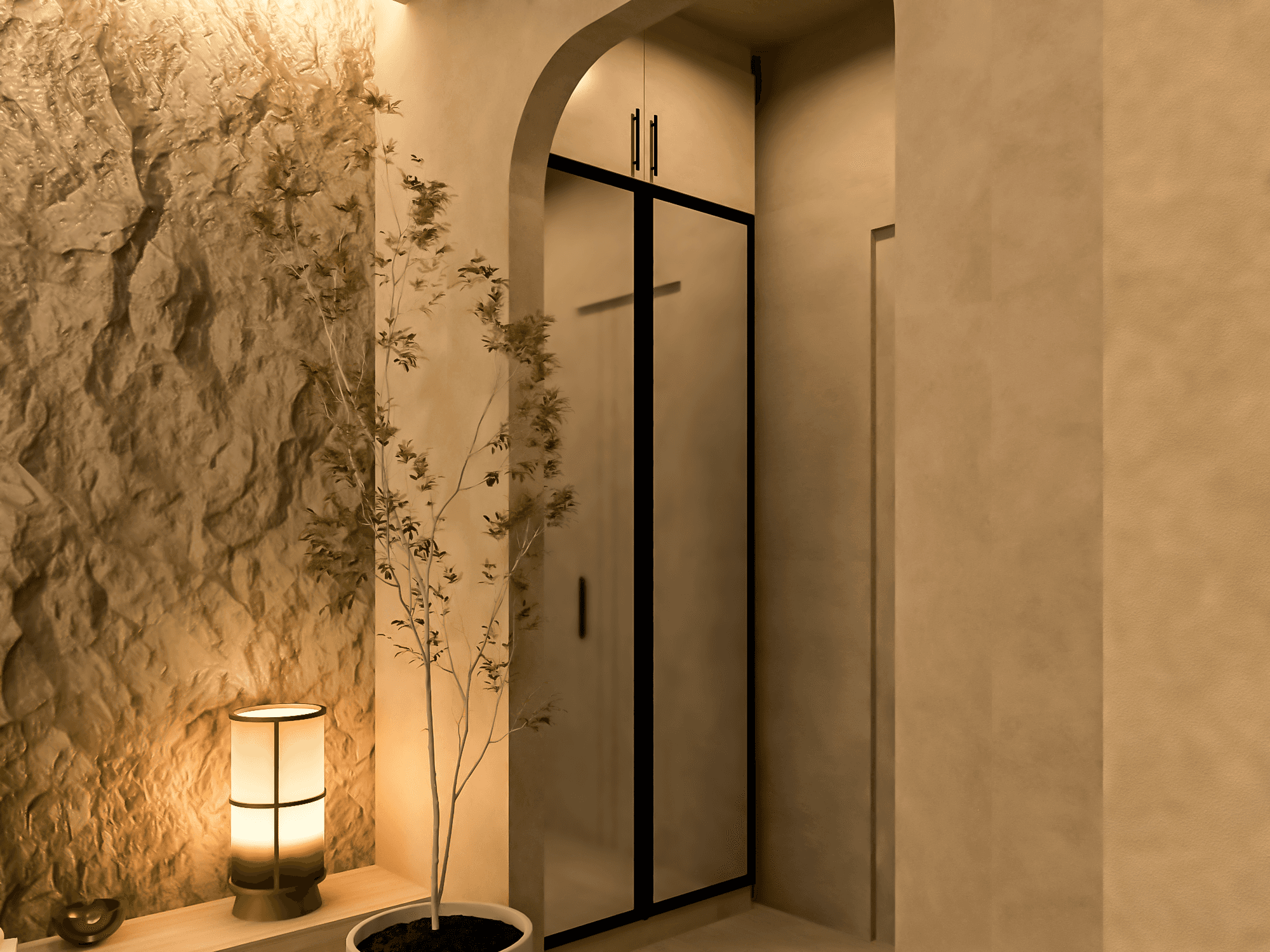 About section image featuring a modern interior design space.