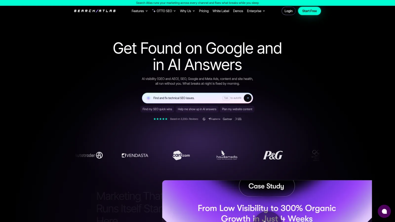 Search Atlas homepage