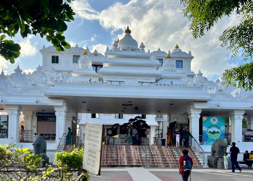 Iskcon temple at Sholinganallur near Mahabalipuram. 