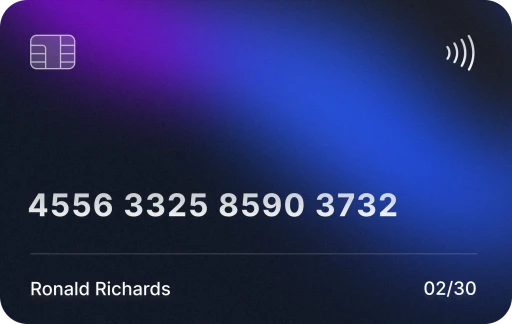 A colorful abstract background with text displaying numbers and the name "Karen Ramos."