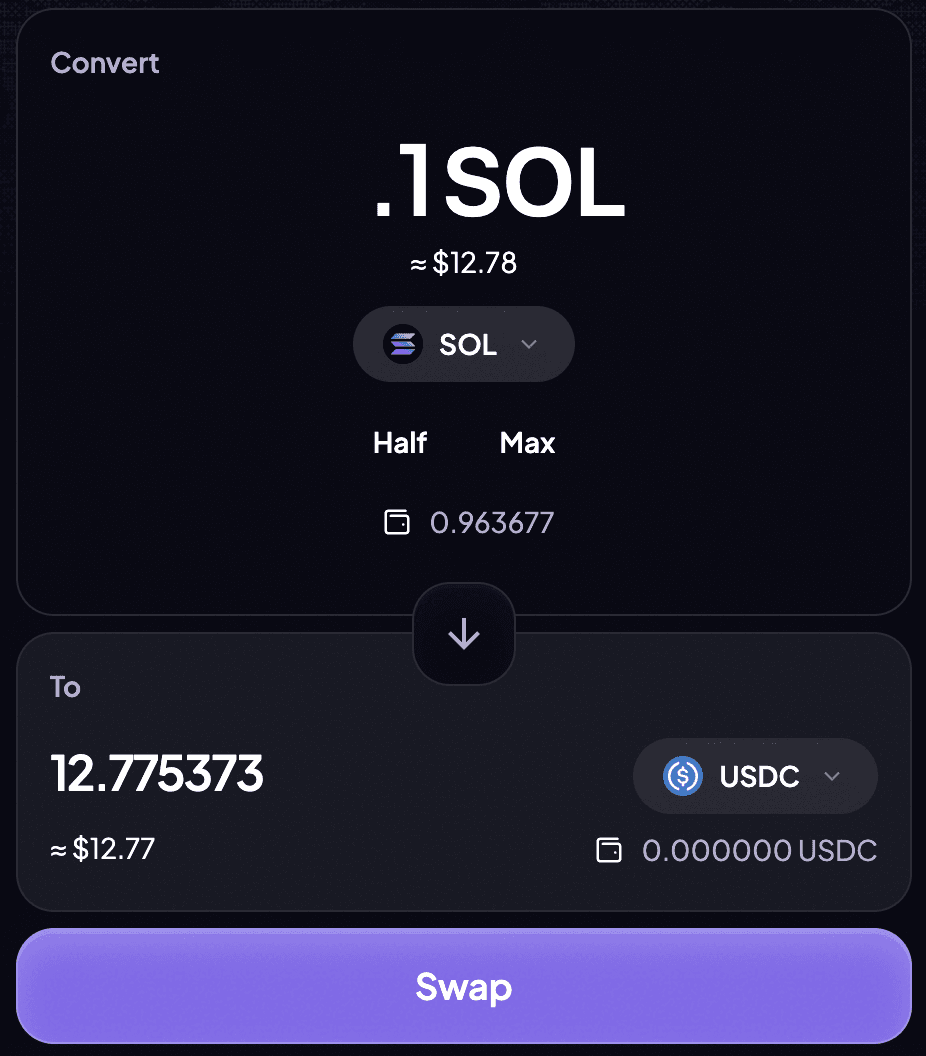 Perena Convert UI