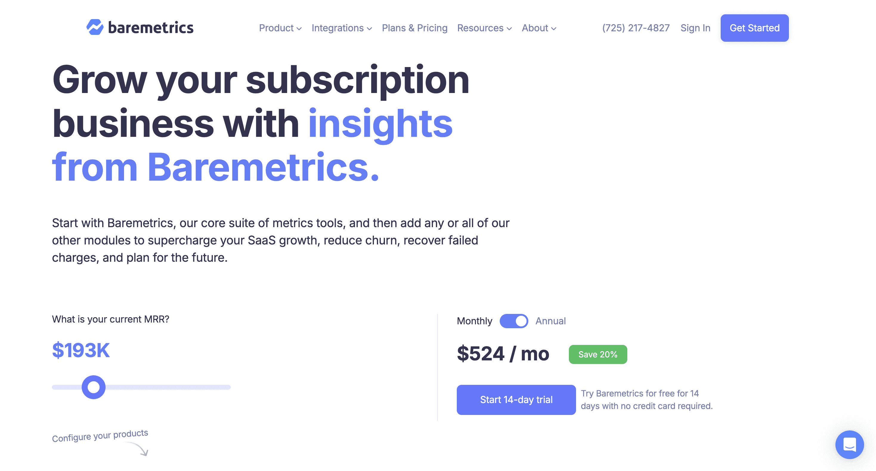 Baremetrics Pricing