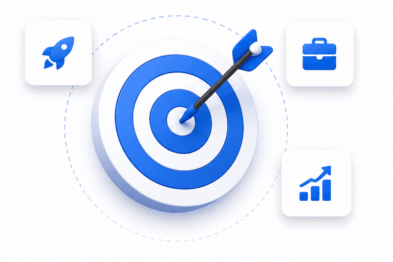 Envelope containing recommendations like “Fix churn spike” and “Action,” symbolizing actionable insights.