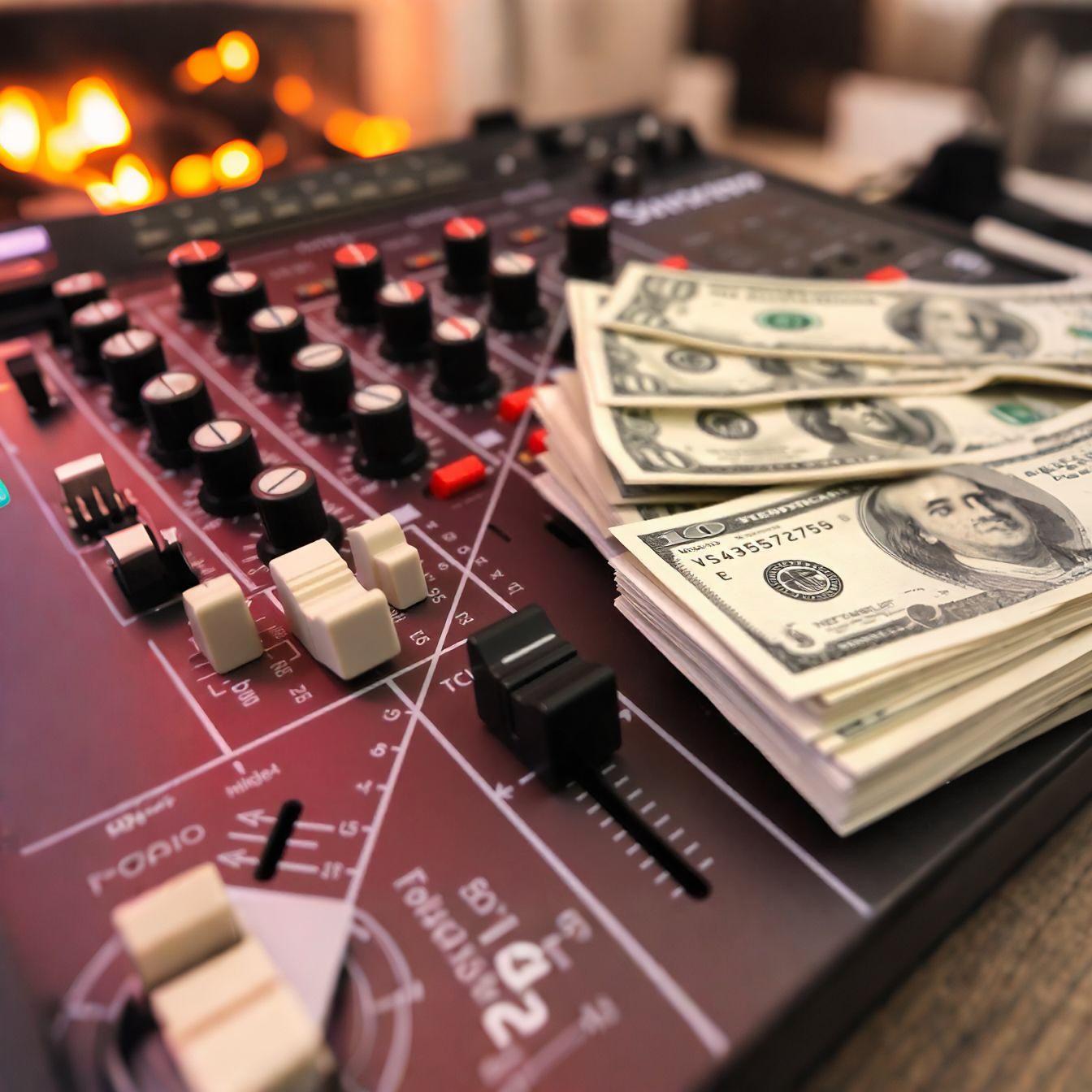 Music Console With Money