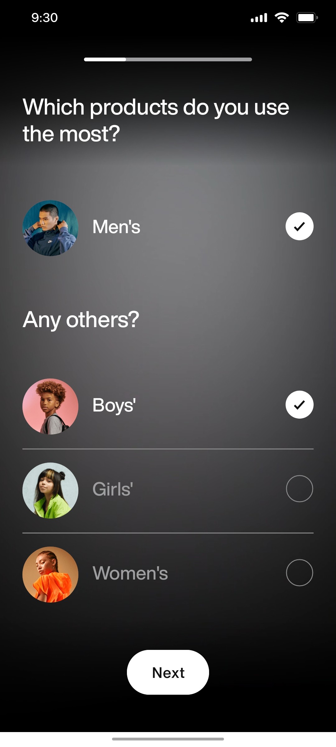 Nike App Next Screen 2