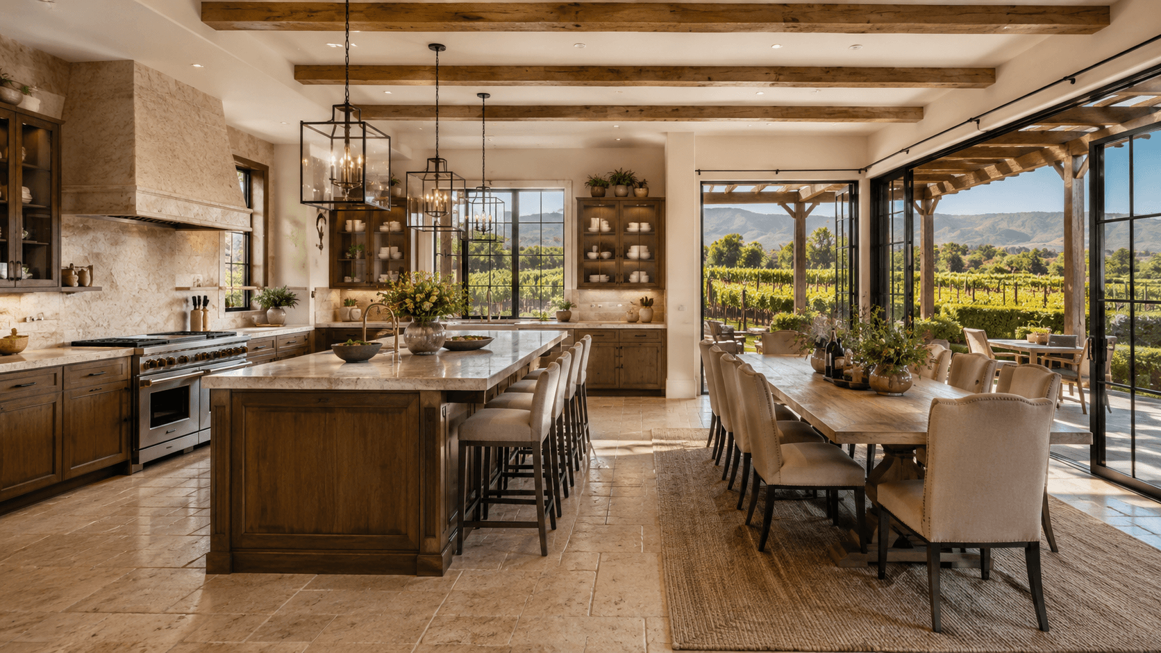 Living room view of the Vineyard Ridge Estate