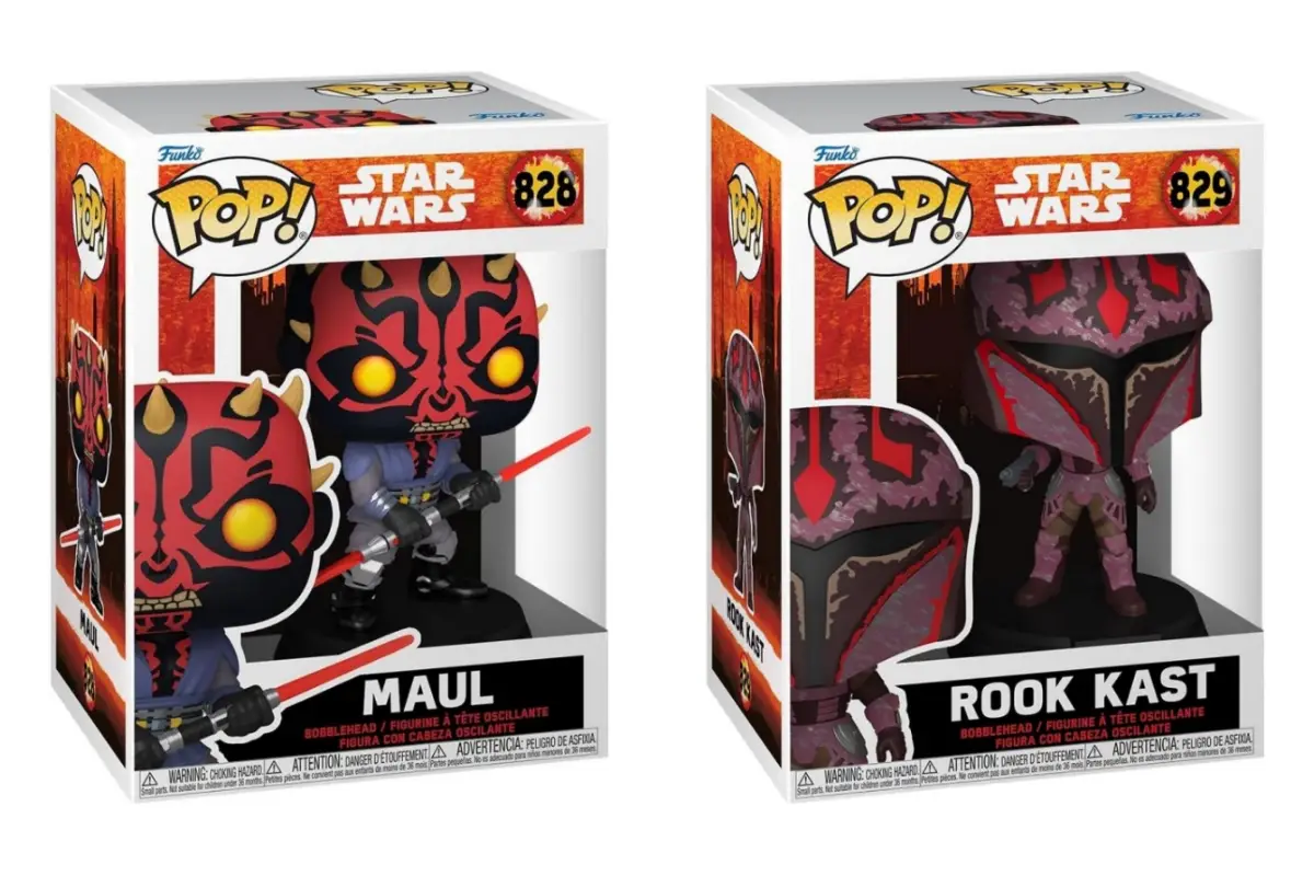 Maul and Rook Kast Funko Pop! figures from Maul - Shadow Lord. 