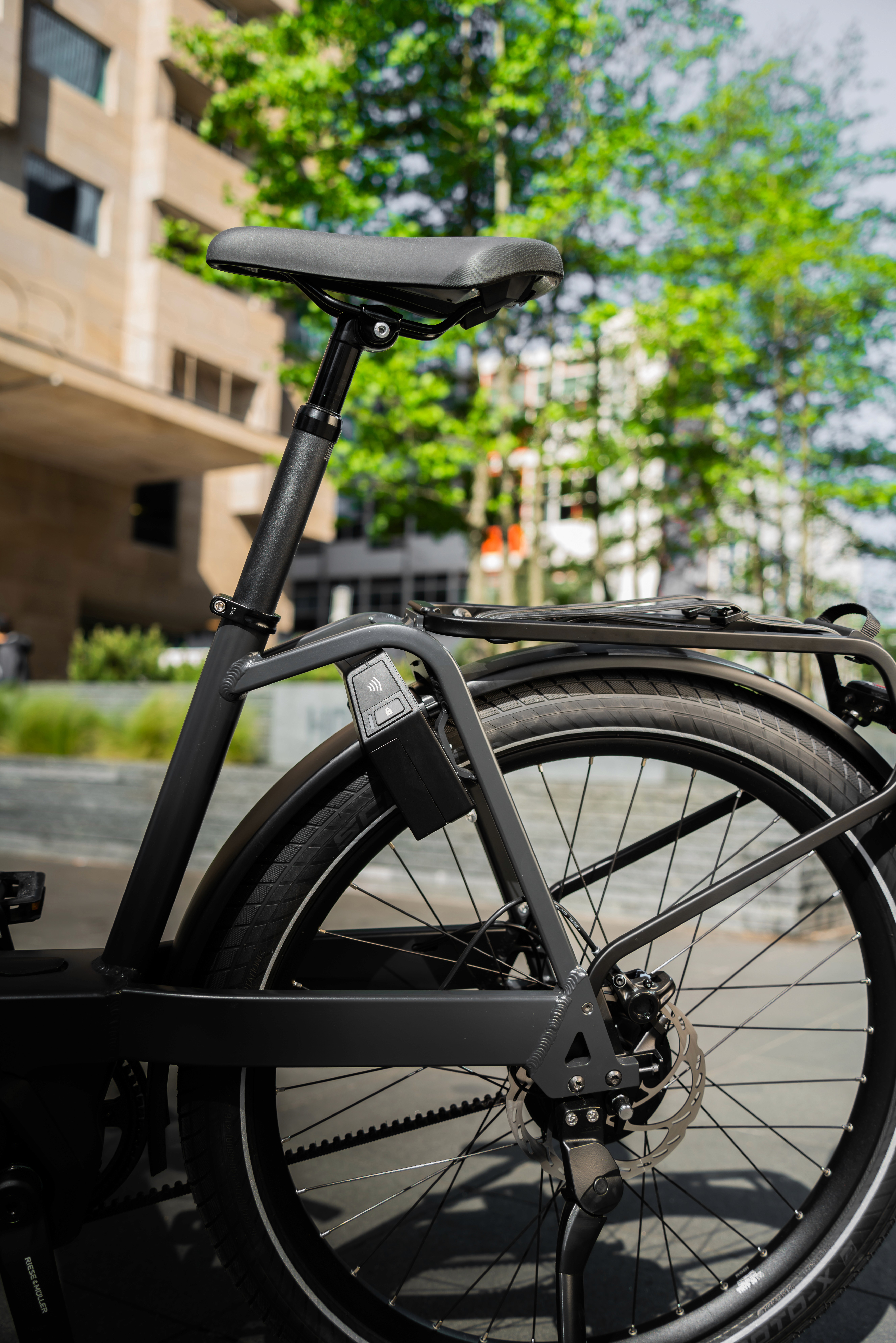 Fiets met Elektronisch fietsslot van Skopei