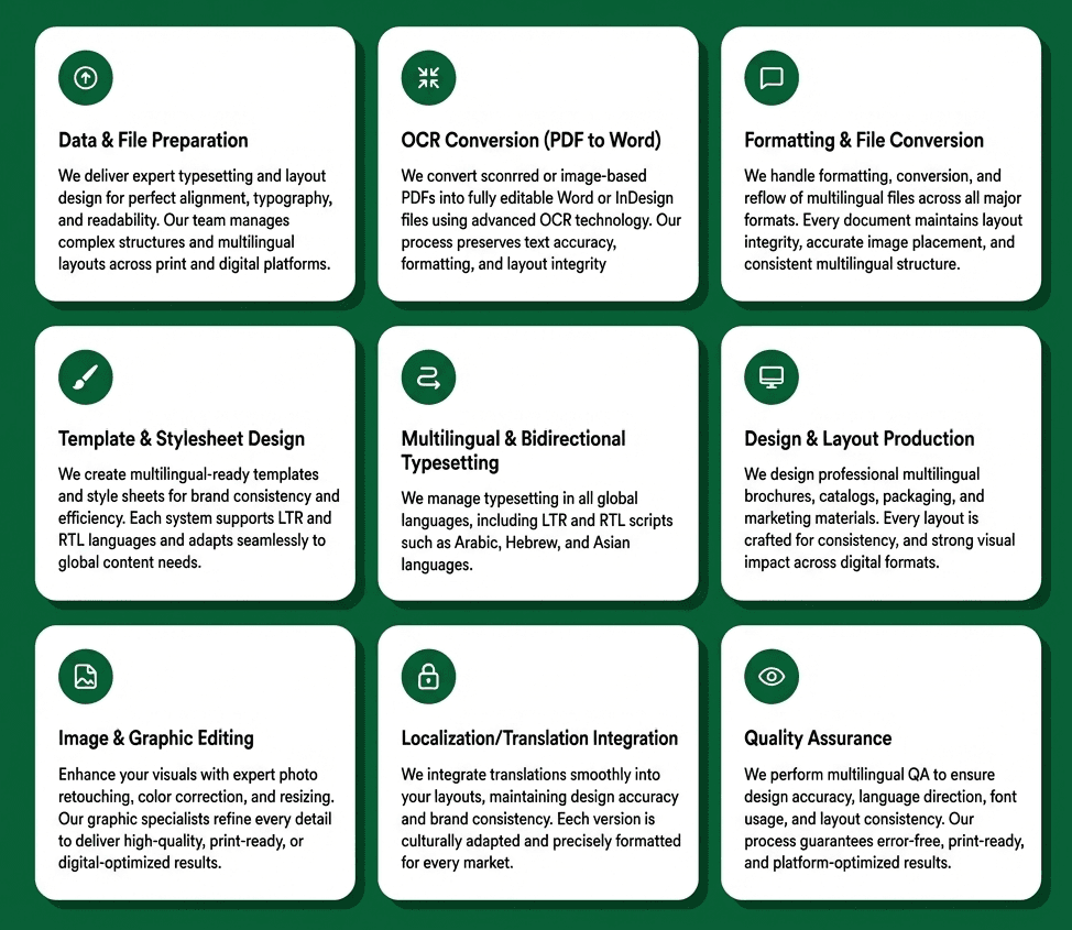 Core services offered by DTP Campus