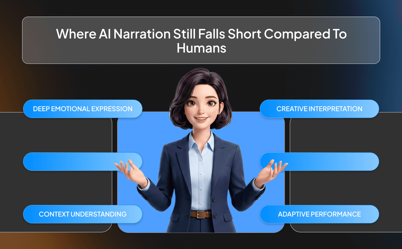 Where AI narration still falls short compared to humans