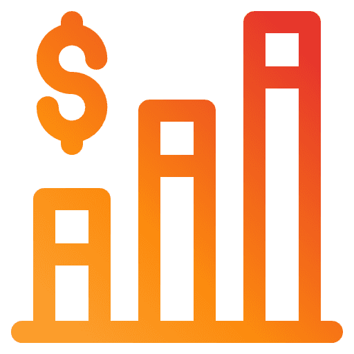 Revenue bar chart icon