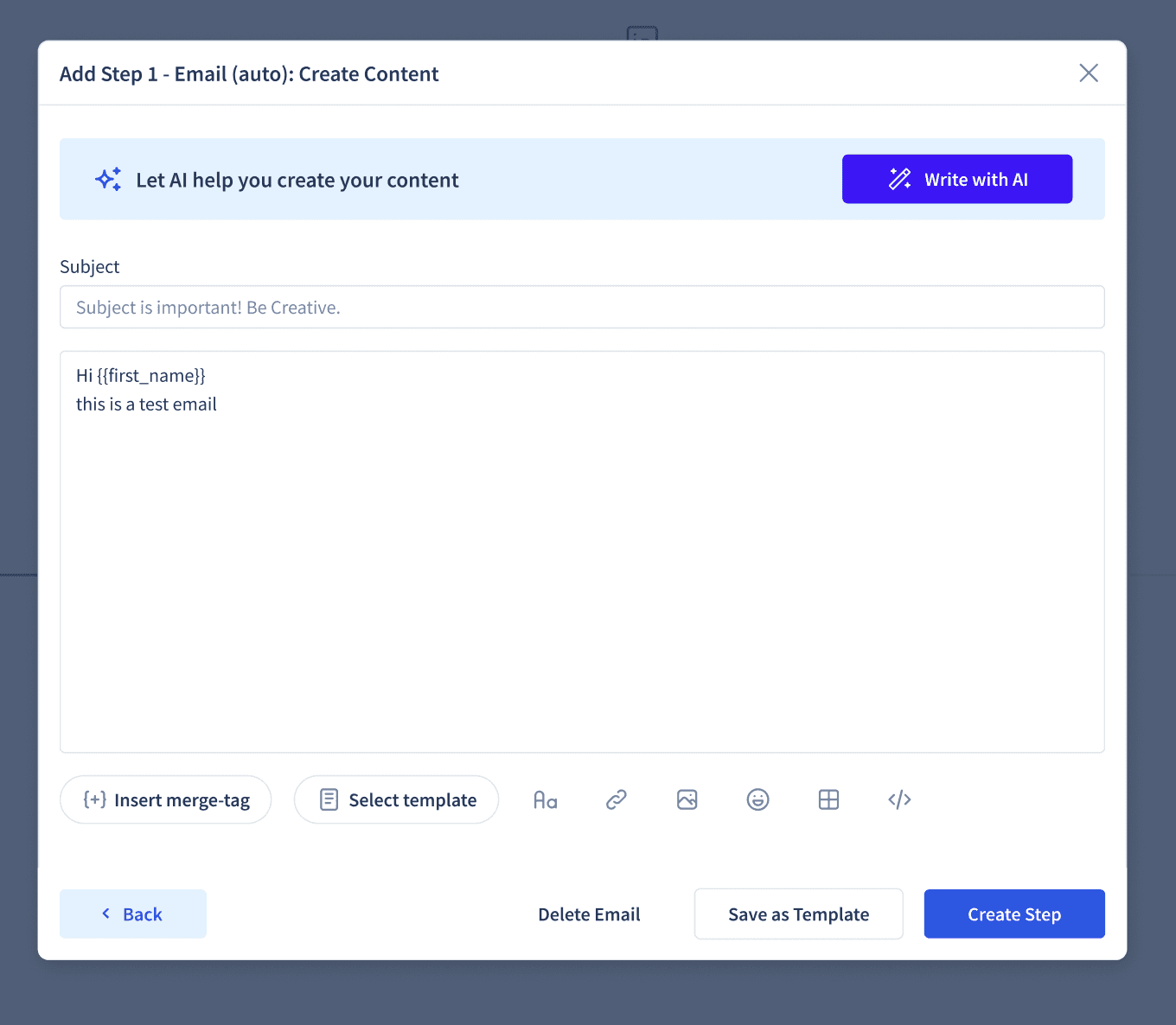 SmartReach AI campaign builder interface – UX redesign case study