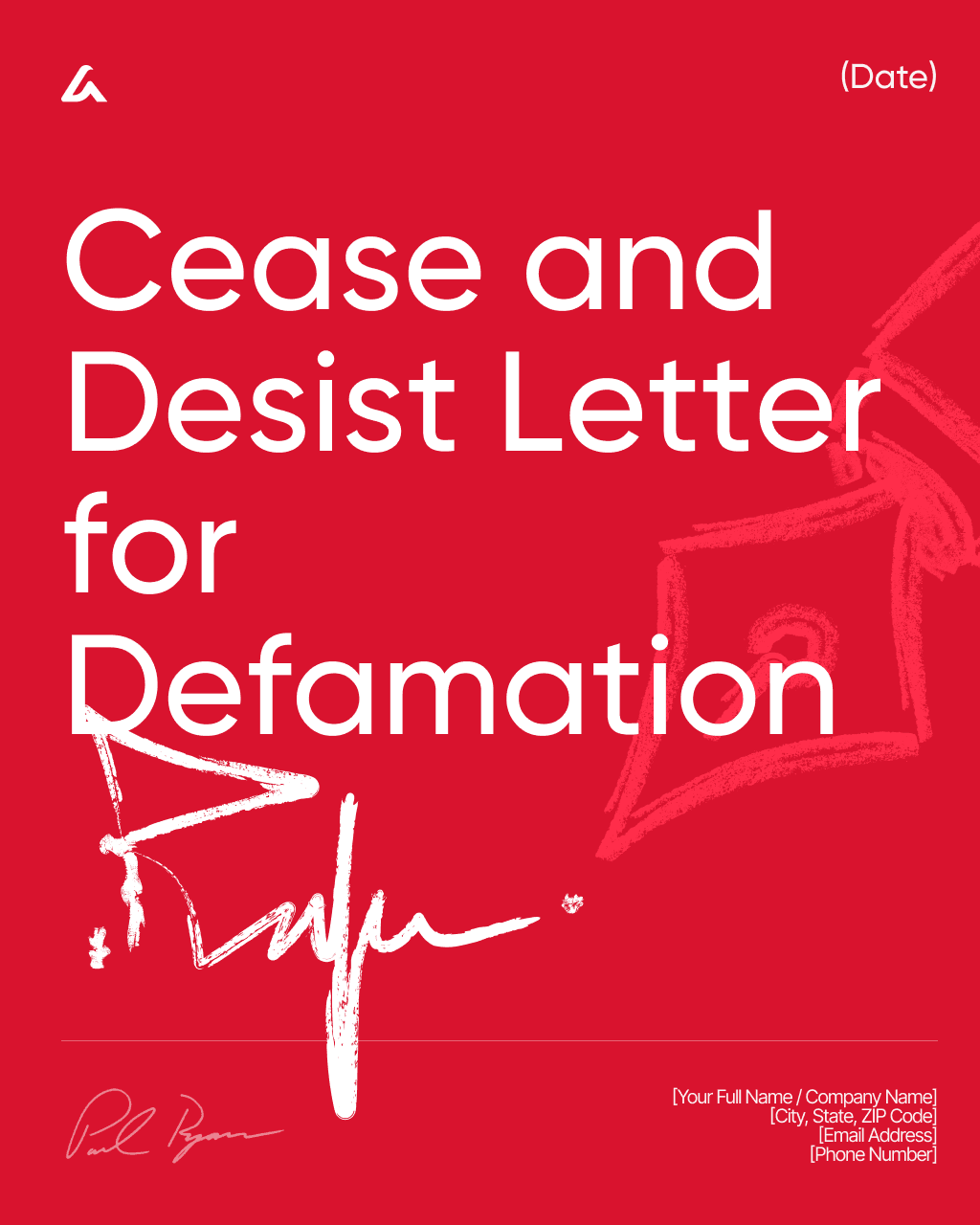 Cease and Desist Letter for Defamation