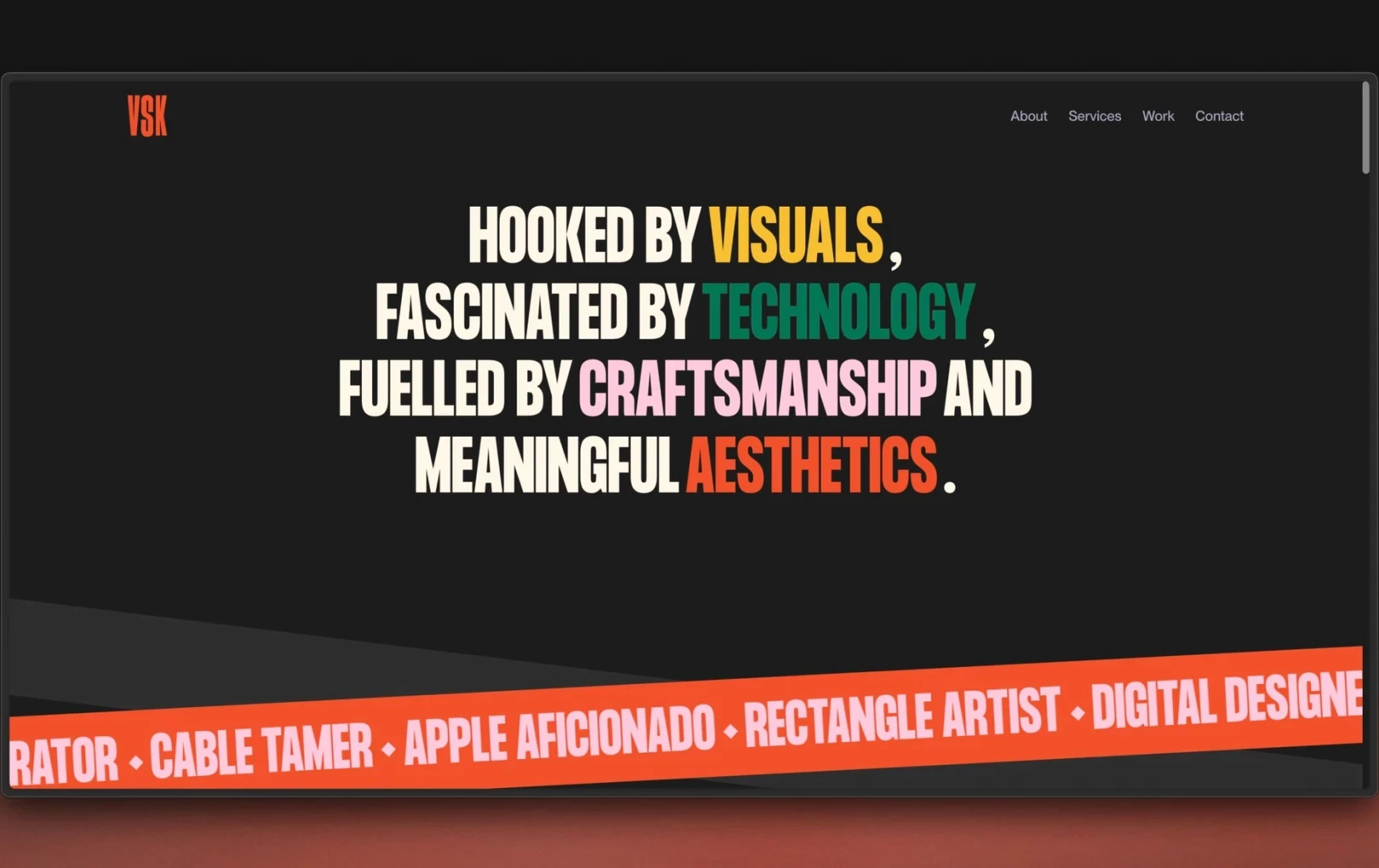 Vishal Krishna 포트폴리오 예시입니다.