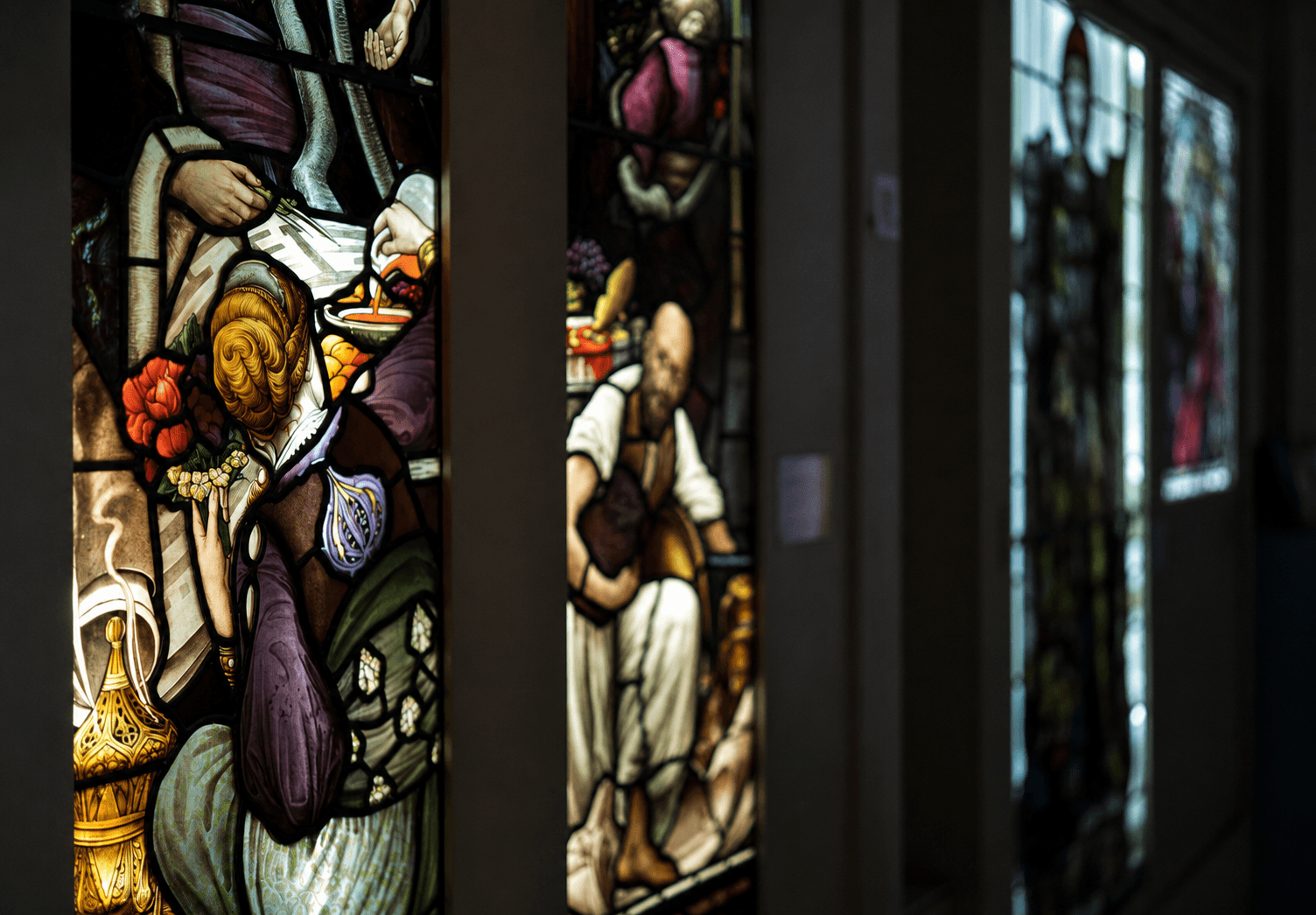 Stained glass window detail