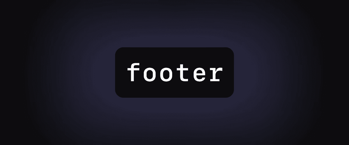 the footer tag