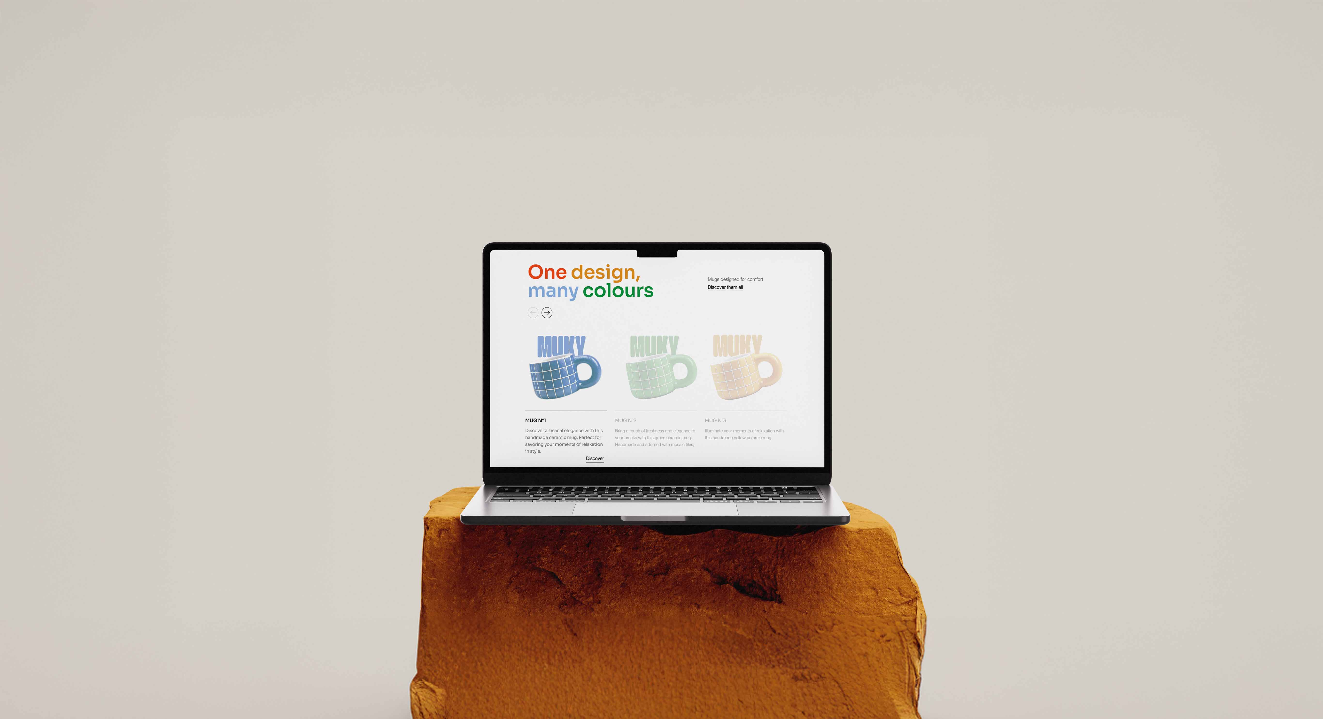 Vue produit détaillée d'une tasse avec options de personnalisation.