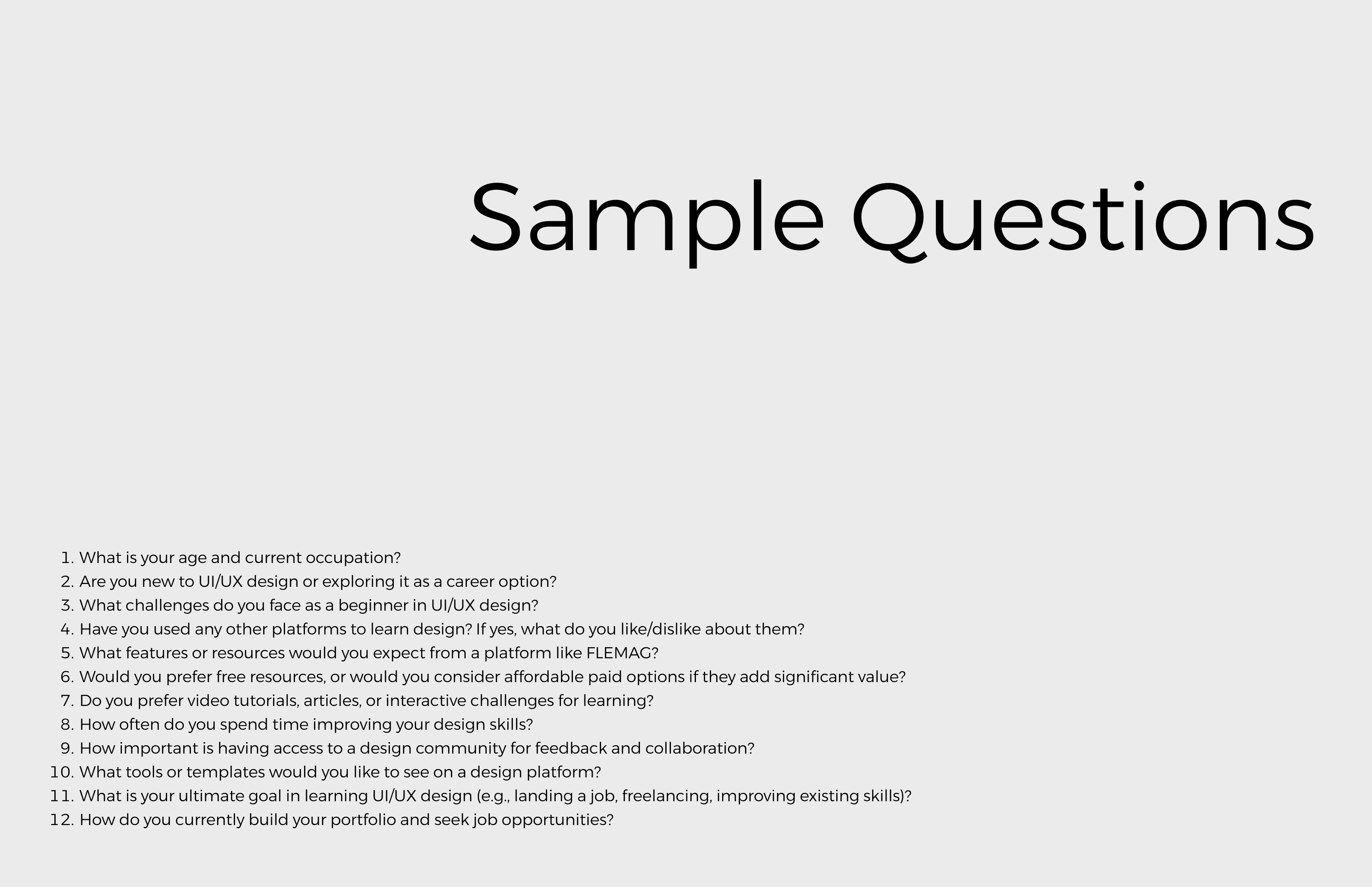 Sample Questions