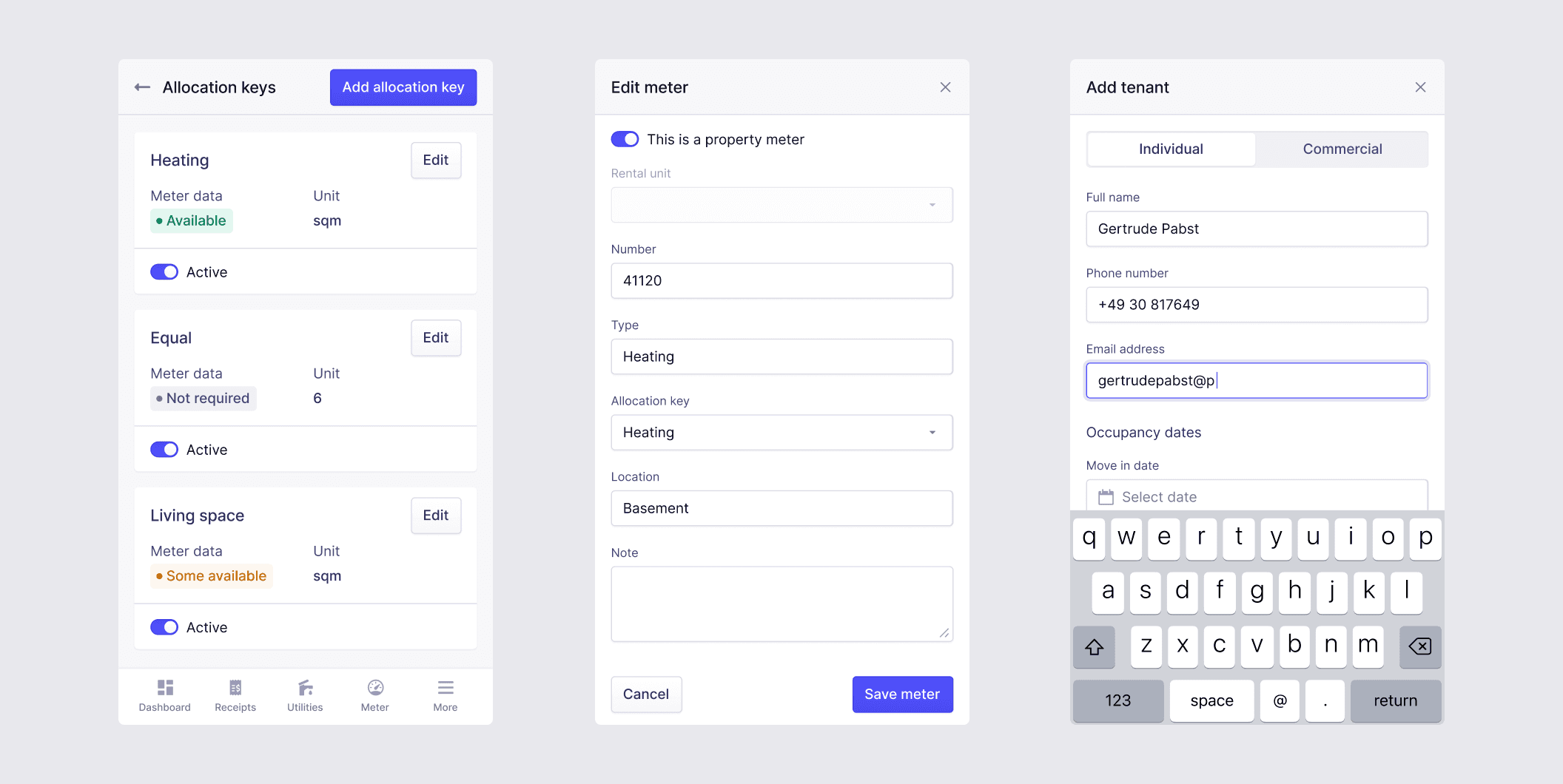 3 different mobile views of the product.
