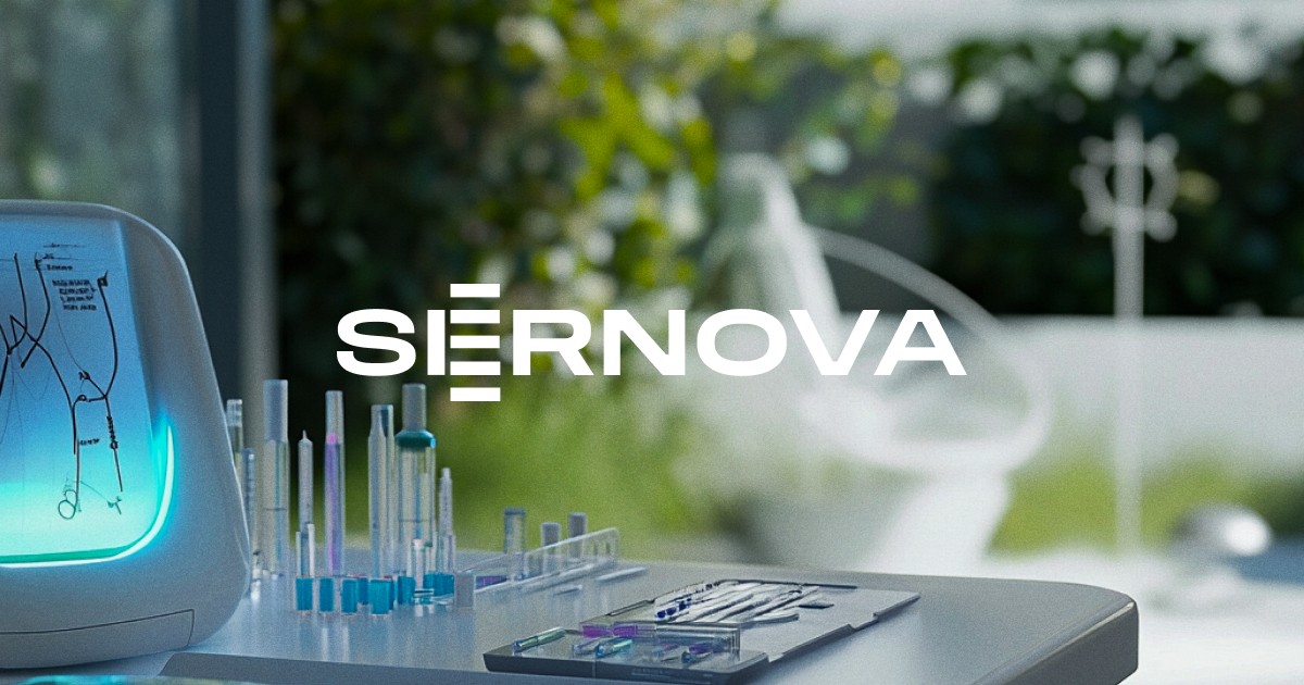 Sernova Financial fintech platform branding with modern financial consulting services