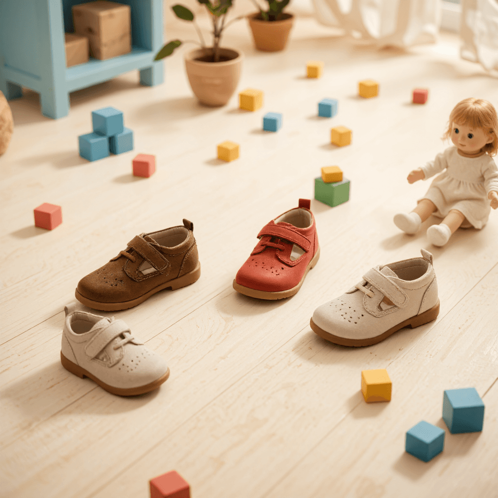 product photography of children's shoes