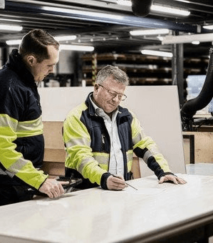 Owner David Davis overseeing the manufacturing of the Fire-rated door sets