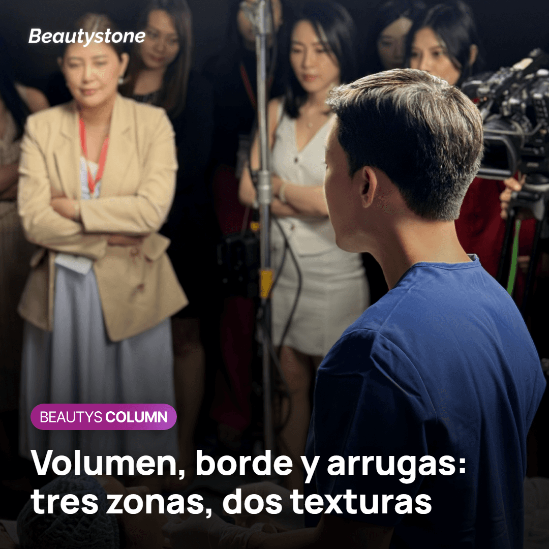 Las tres zonas del labio, volumen, borde y arrugas de alrededor, con la propiedad que pide cada una