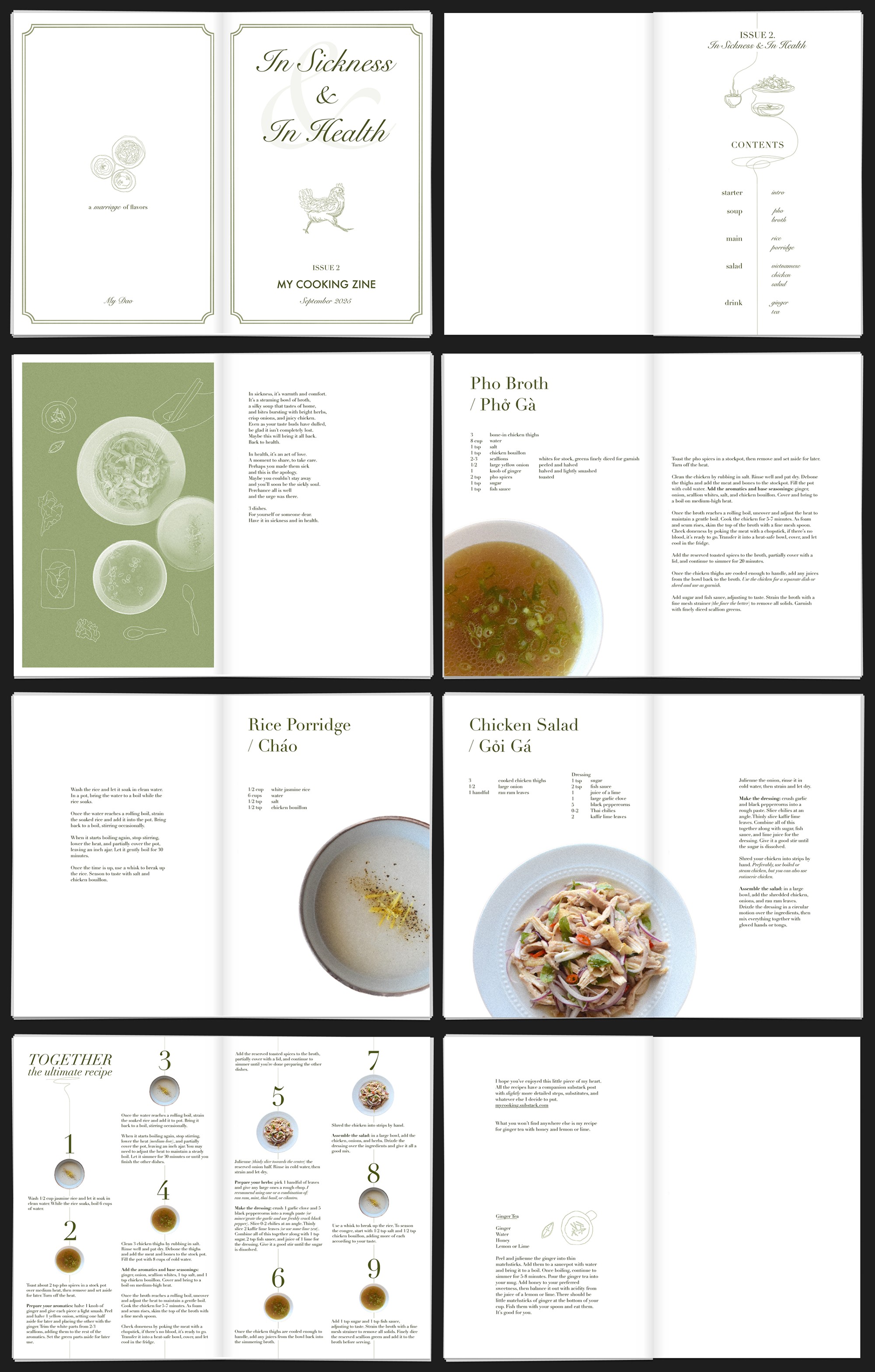 My Cooking Zine Issue 2 Spread - My Dao Designer Portfolio