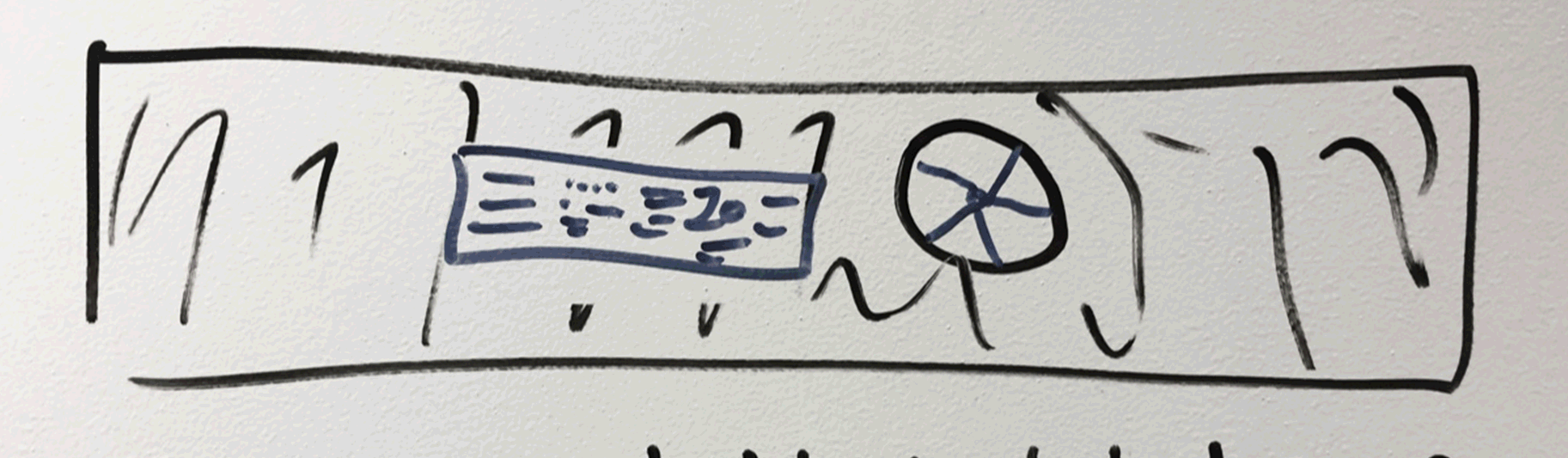 An animated sequence showing the creative process for the AI report creation feature — progressing from rough whiteboard sketches, to wireframe layouts, to polished mockups, to the final high-fidelity visualization rendered at scale in the immersive room. Each frame demonstrates the iterative progression from abstract concept to concrete execution.