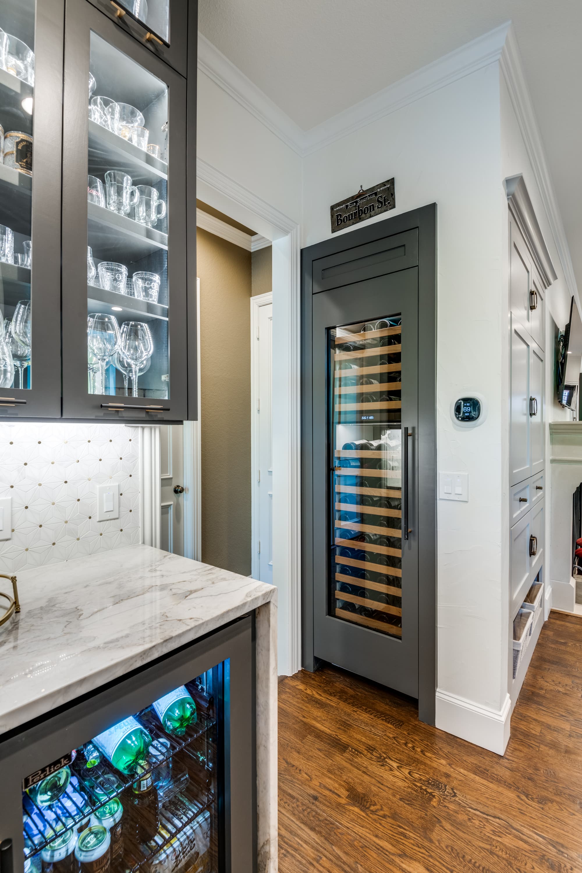 luxury bar and wine closet remodel