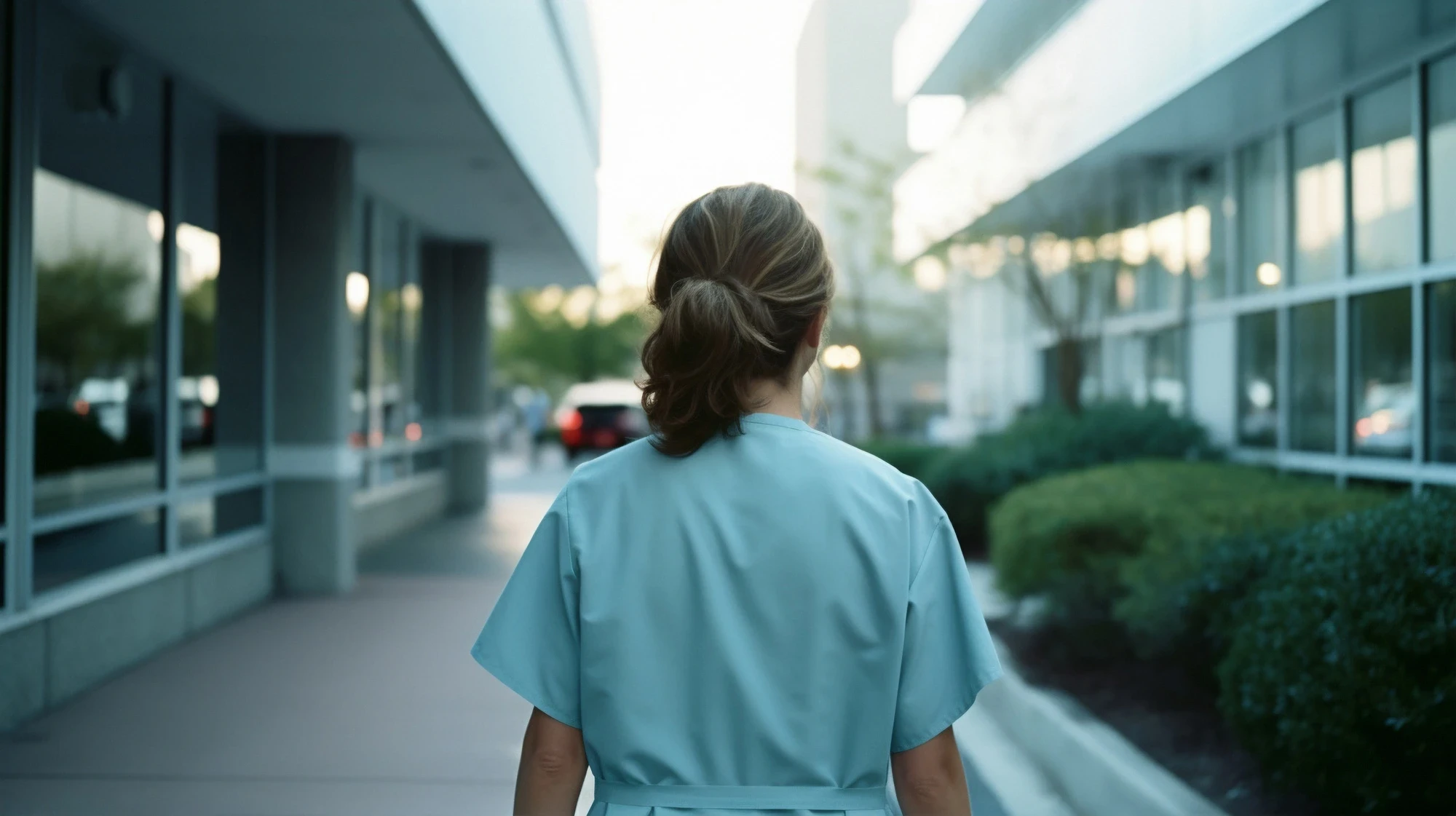 Nurse Walking in St. lucie hospital