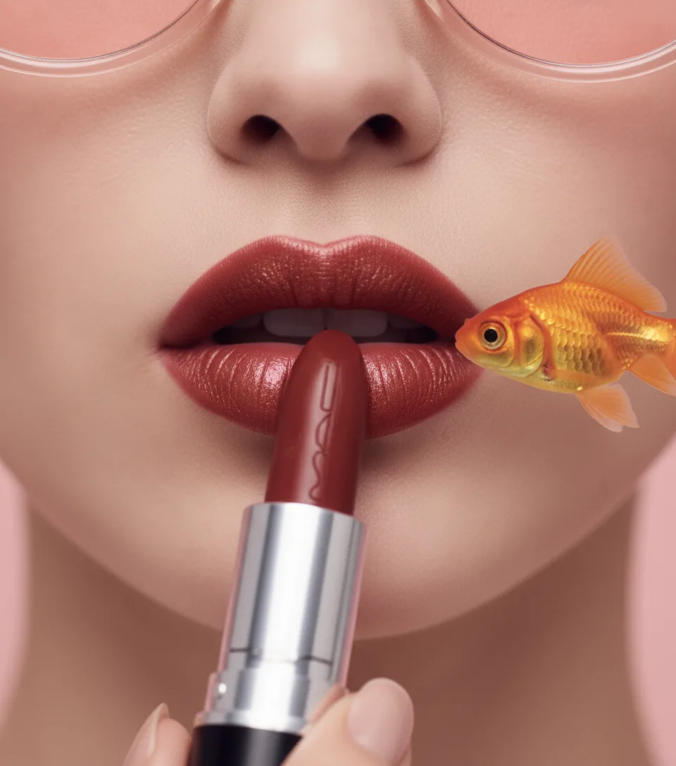 scene4-ai product photography-lipstick campaign creation-high fashion model in a surreal aquarium-5