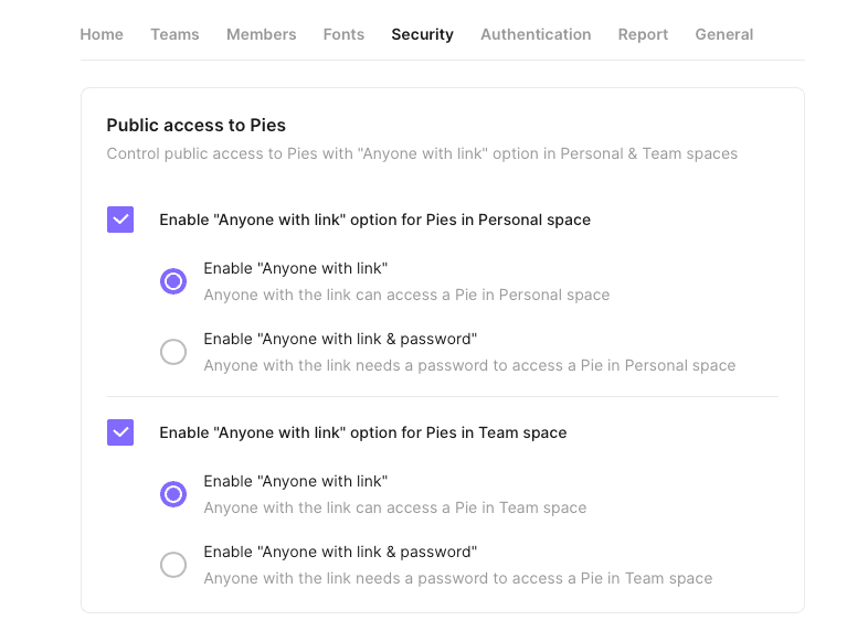 {'_type': 'localeString', 'en': 'Restricting public access to Pies in ProtoPie Enterprise'}