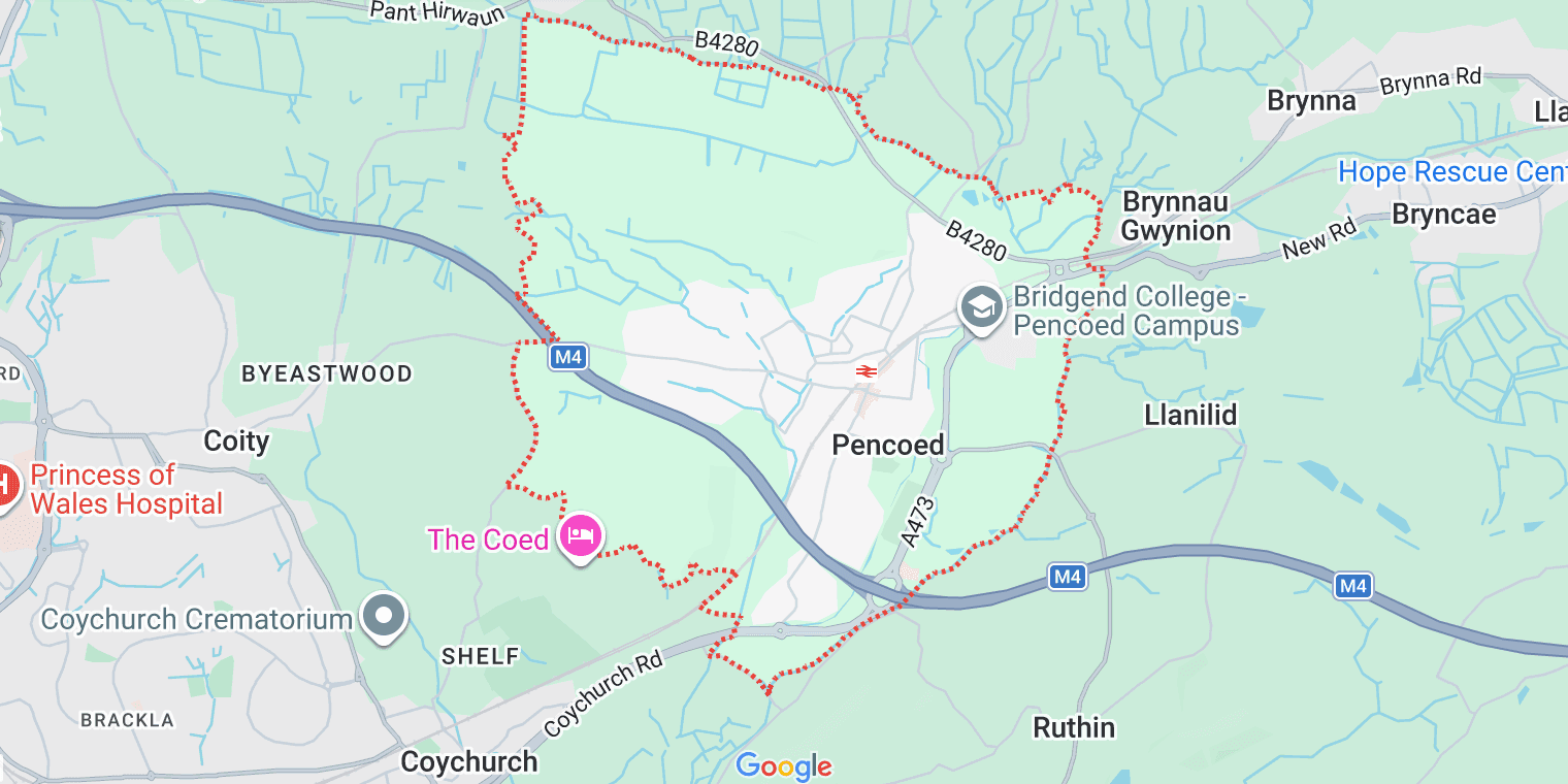 Map of Pencoed