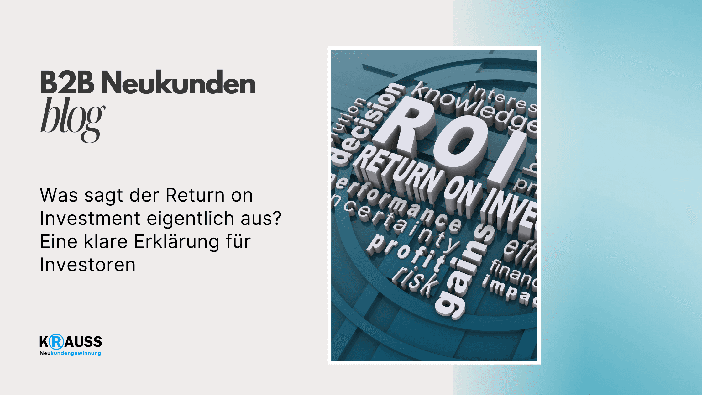 Was sagt der Return on Investment eigentlich aus? Eine klare Erklärung für Investoren