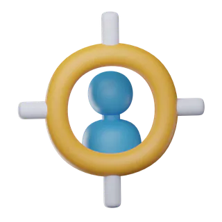 Free 3D audience target icon