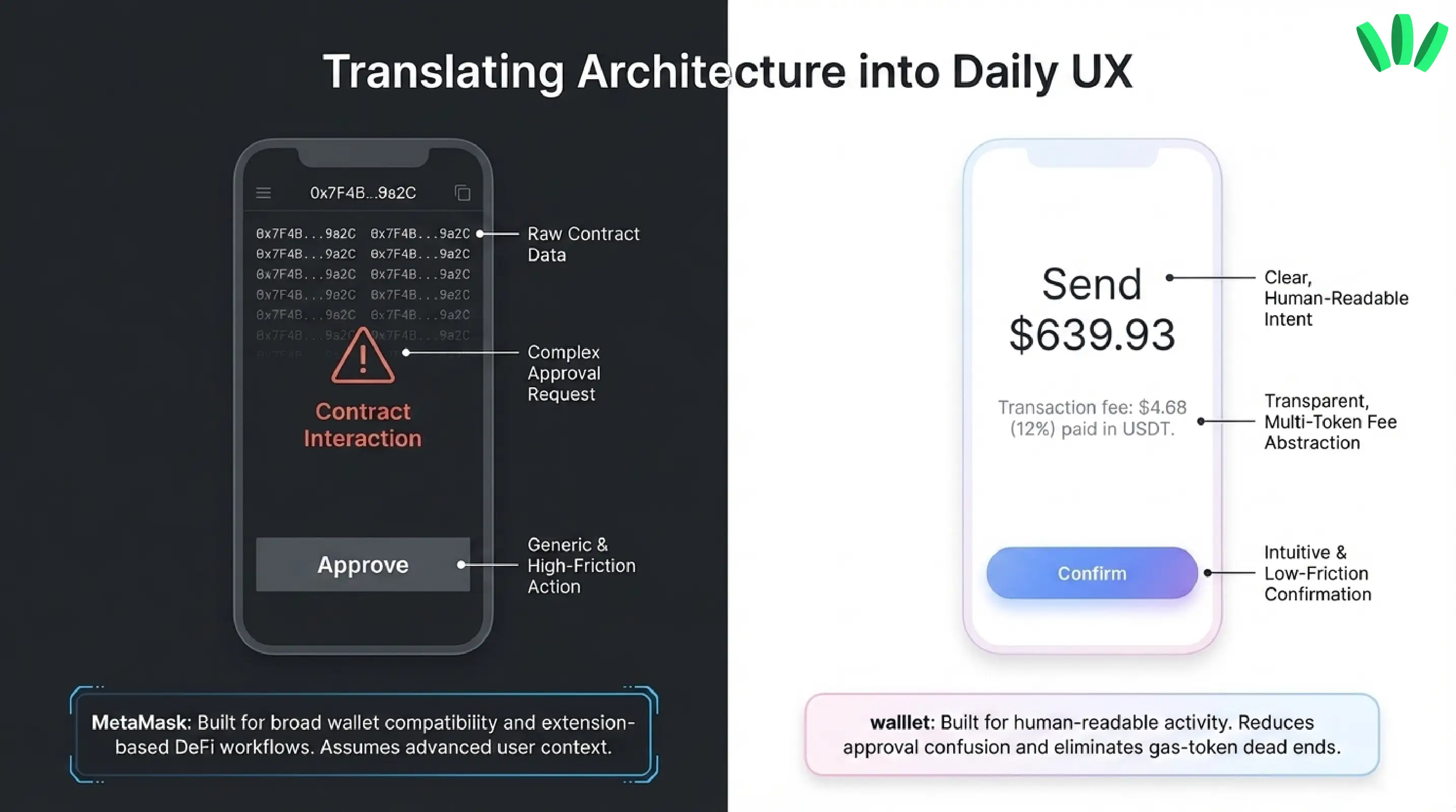 What does walllet do better than MetaMask?
