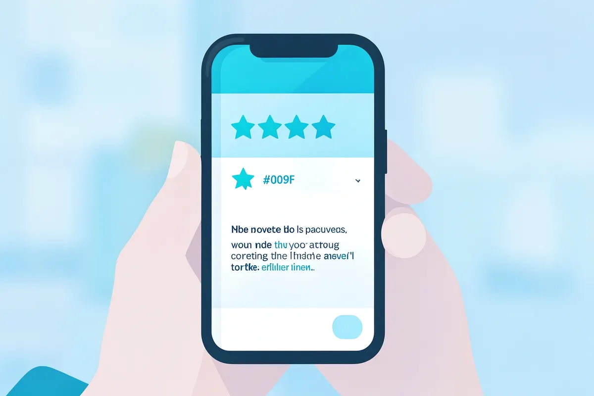 A patient leaving a positive online review for a medical practice.