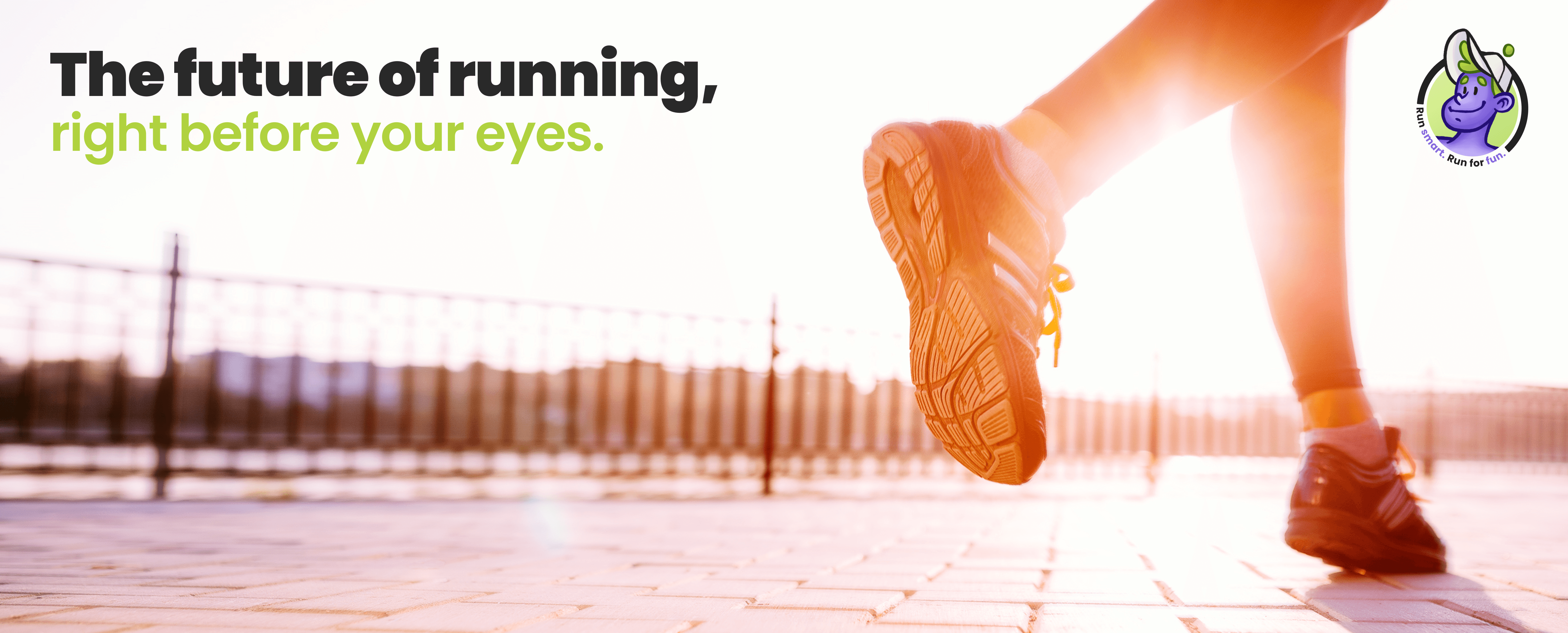 A gogum poster saying "the future of running, right before your eyes."