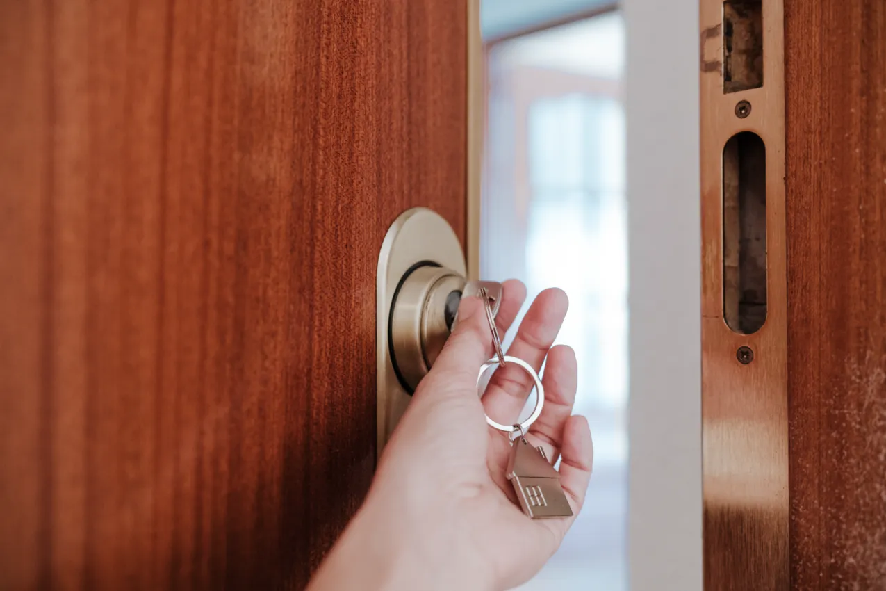 key in door