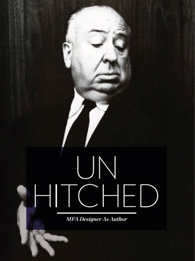 A black and white photo of a man in a suit with the title: UNHITCHED.