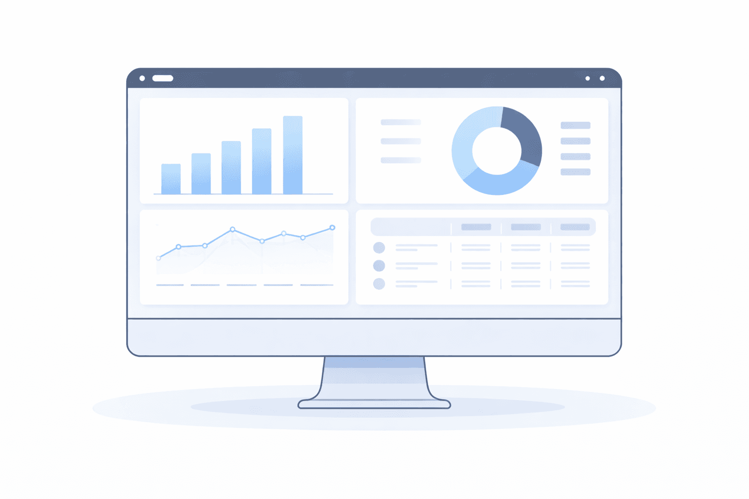 Illustratie van Rapportageplatform
