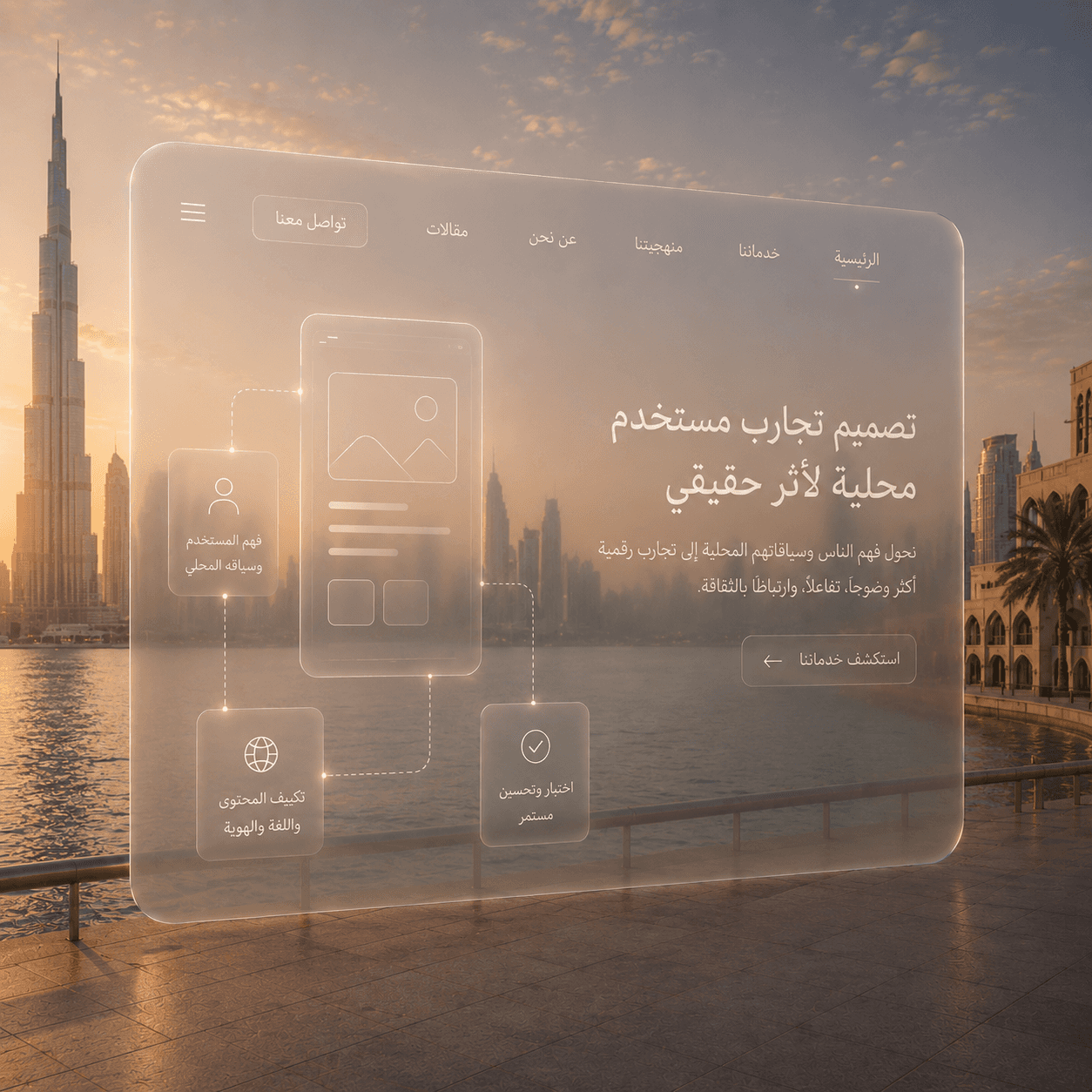 Arabic UX localization concept for culturally relevant user experiences in MENA digital products done by the design agency edge global