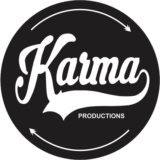 Karma Production logo in white text on a black background