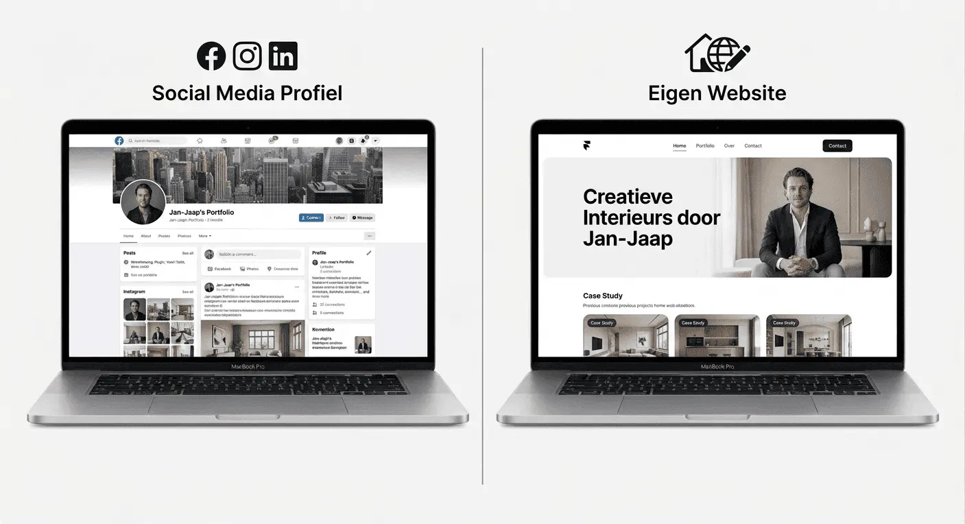 Social media profiel vs eigen website - The horizon lab Nijmegen