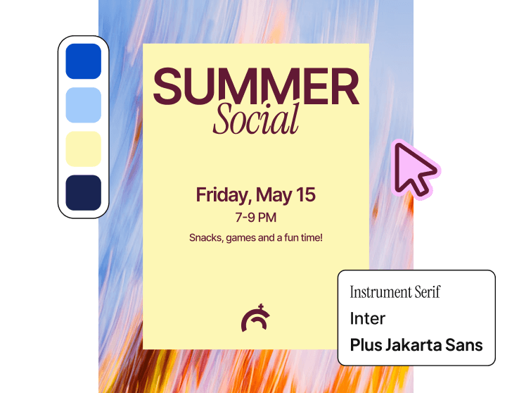 Branded social media templates