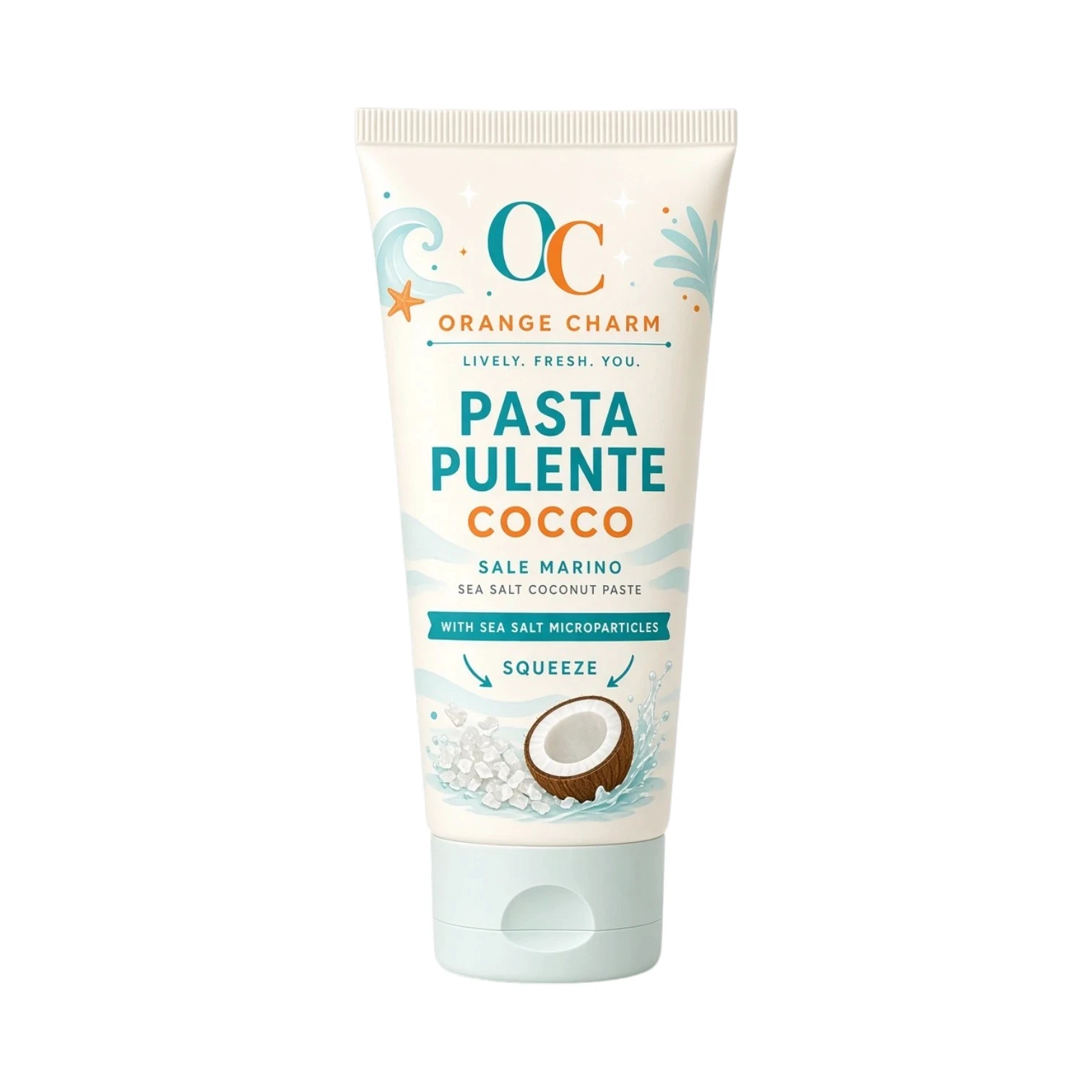 Private label body scrub in tube packaging