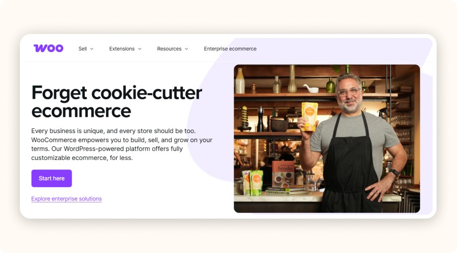 WooCommerce homepage entrepreneur