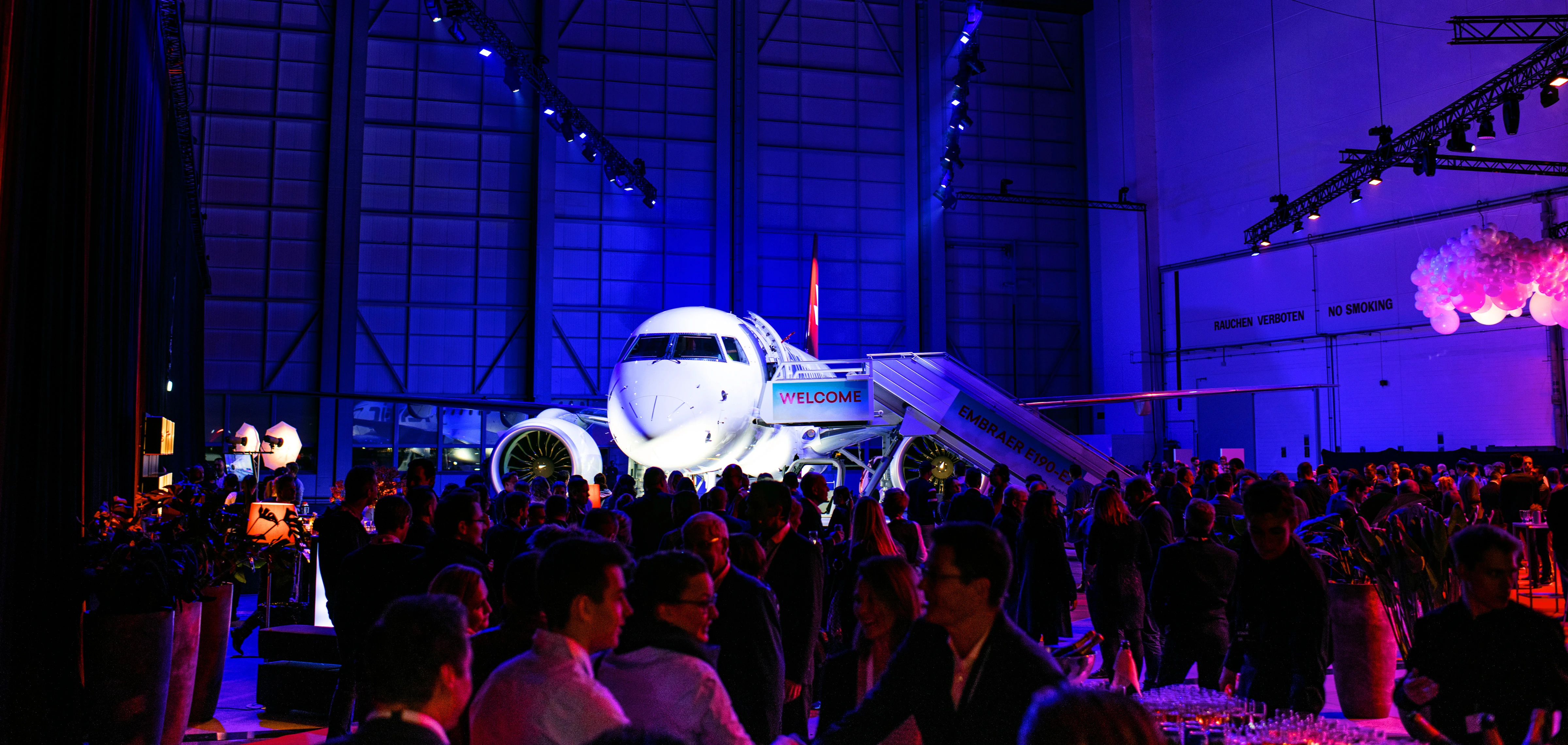 Launch event of the Embraer E190-E2 at Zurich Airport supported by Aeion Agency