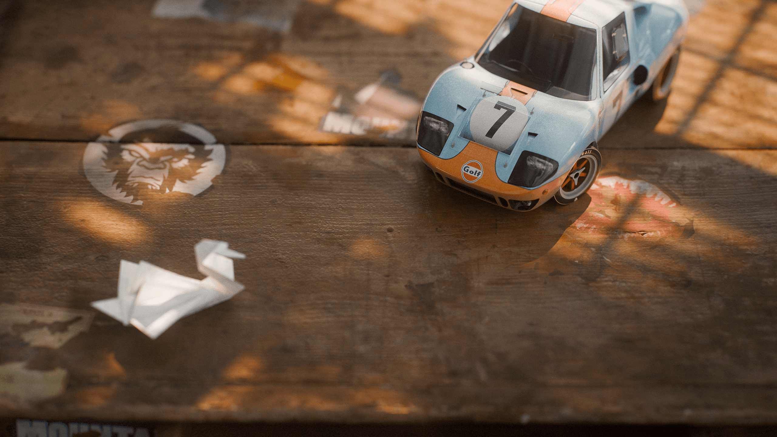 origami and toy car 2